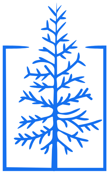 The Da Silva tree mark — a pine growing out of an open frame